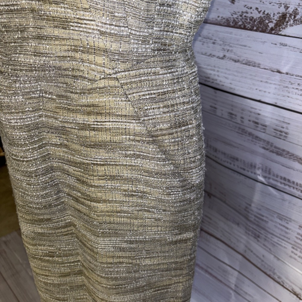 Lafayette 148 New York Tan/Brown Wool Blend Sleeveless Shift Dress Size Large - Picture 3 of 10